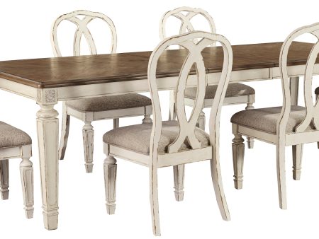 Realyn Dining Set 8 Chairs with Server For Discount