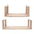 S 2 WOOD 16 21  WALL SHELF, BROWN on Sale