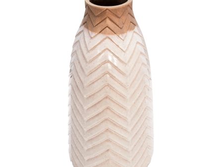 15743  CERAMIC 12  TRIBAL LOOK VASE, IVORY( Sagebrook Home  ) For Cheap