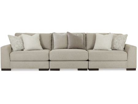 10201-4S Lyndeboro Brown Beige XL Sofa Discount