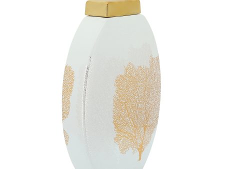 16149-01  16  DECAL JAR W  LID, GOLD( Sagebrook Home  ) Sale