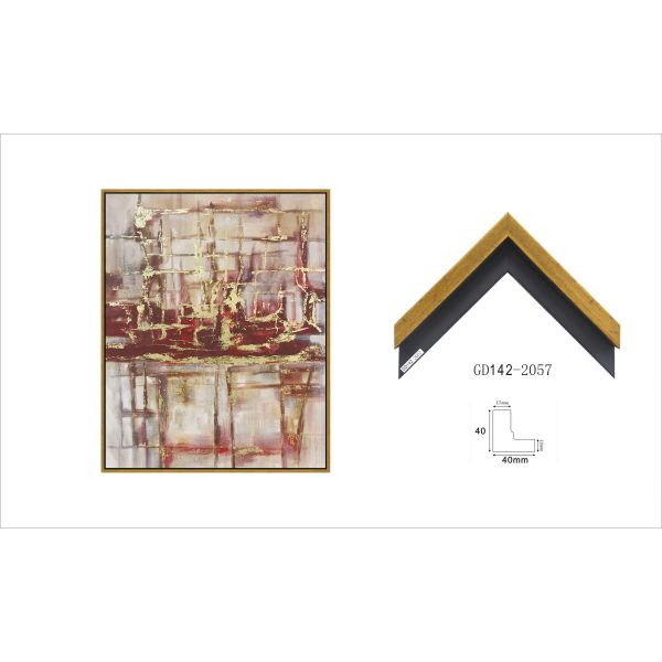 70020AR  42X42 ABSTRACT ON CANVAS W  GOLD FOIL, BROWN( Sagebrook Home  ) Online now