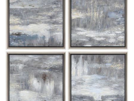 Shades Of Gray Hand Painted Canvases, S 4 Discount