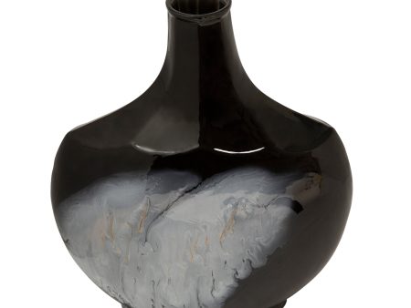 15 H GLASS VASE, BLACK Sale