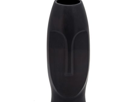 14 H FACE VASE, BLACK For Cheap