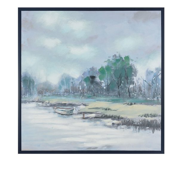 River Boat Wall Painting Online now