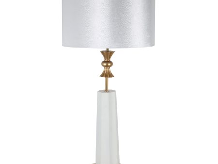 50498  METAL 32  TABLE LAMP WITH WHITE MARBLE BASE, GOLD( Sagebrook Home  ) Online Hot Sale