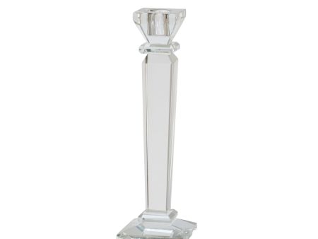 GLASS 9  CANDLE HOLDER, CLEAR Supply