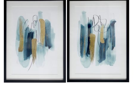 Maya Abstract Framed Wall Art Set of 2 Supply