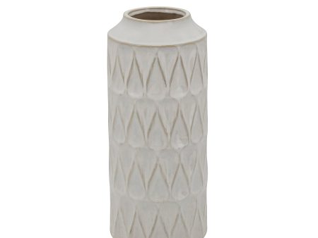 15845-01  11  TEXTURED VASE, CREAM( Sagebrook Home  ) Online Hot Sale