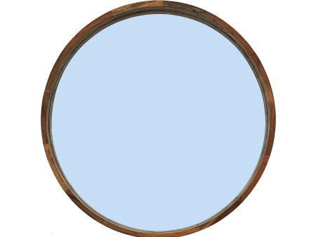 15645-02  24  ROUND MIRROR, BROWN( Sagebrook Home  ) Online Sale