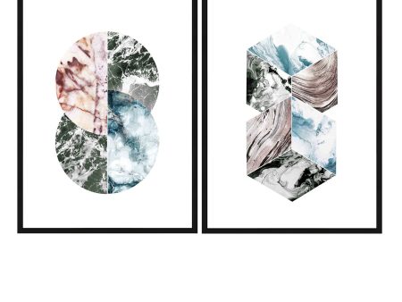 Elemental Marble Duo Framed Wall Art Sale