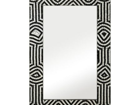 17389  RESIN 24X24 OCTAGON MIRROR BLK WHT( Sagebrook Home  ) For Sale