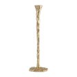 METAL, 11  FORGED TAPER CANDLEHOLDER, GOLD on Sale