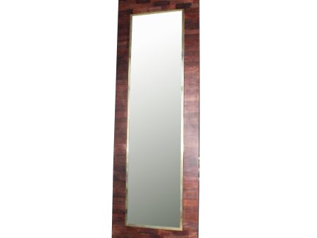 15X56 MIRROR IN WOODEN FRAME, BROWN Online